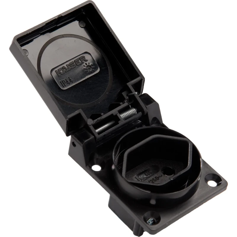 Martin Kaiser Inbouw toestelcontactdoos geaard T13 250V 16A IP20 zwart 486/SW