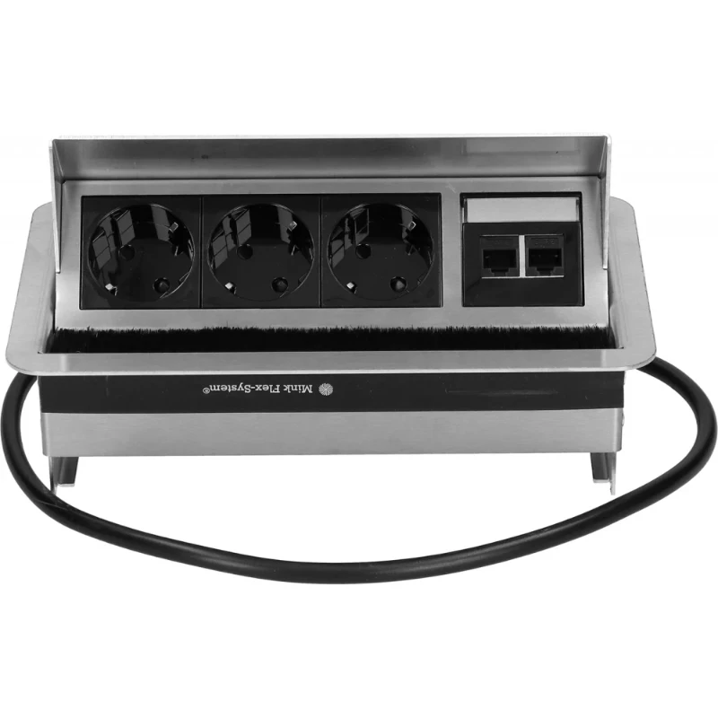 OCS Rhodos 3x 230V RA + 2x Cat6U 1m GST RVS