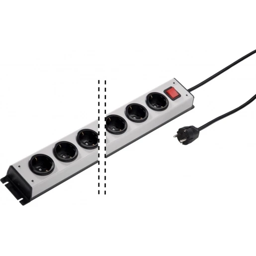 Martin Kaiser tafelcontactdoos 8RA 16A IP20 snoer 1.5m 1001ZL8L-SW15