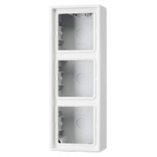 Jung LS range opbouwkap gesloten ls990 3-voudig wit Horizontaal en verticaal LS583AWW