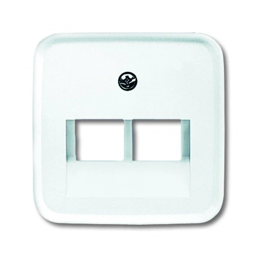 ABB Busch-Jaeger Reflex SI Centraalplaat datadoos RJ45 Jack plug Centraalplaat 2 connectoren Zonder label wit 2CKA001753A8402