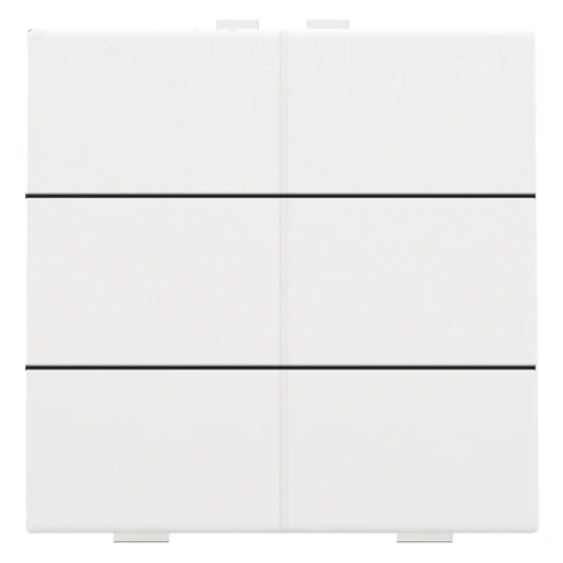 Niko Home Control Tastsensor bussysteem 6-voudig wit inbouw IP20 RAL 9016 154-51006