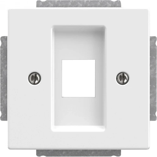 ABB Busch-Jaeger Future, Solo, Axcent, Carat onderdeel/ centraalplaat Basiselement met centrale afdekplaat 1 connector Zonder label wit 2CKA001753A0403