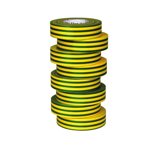 Bizline hoogwaardige vinyltape 19mmx20m groen/geel (1 rol)