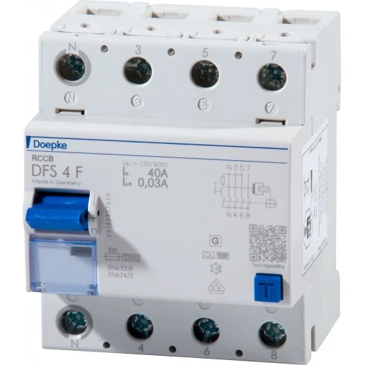 Doepke DFS4 Aardlekschakelaar 4p 40A 0.03A type F 09134820