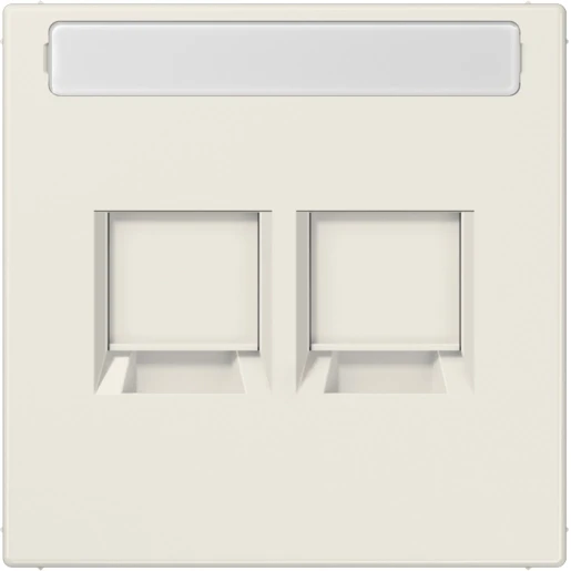 Jung LS range afdekking radiall ls990 Modular-Jack 2 connectoren Met label wit LS1969-2NAINF