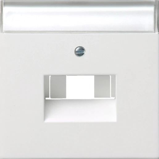 Gira F100 afdekking tk netwerkaansluitdoos UAE/IAE Centraalplaat Met label wit 0284112