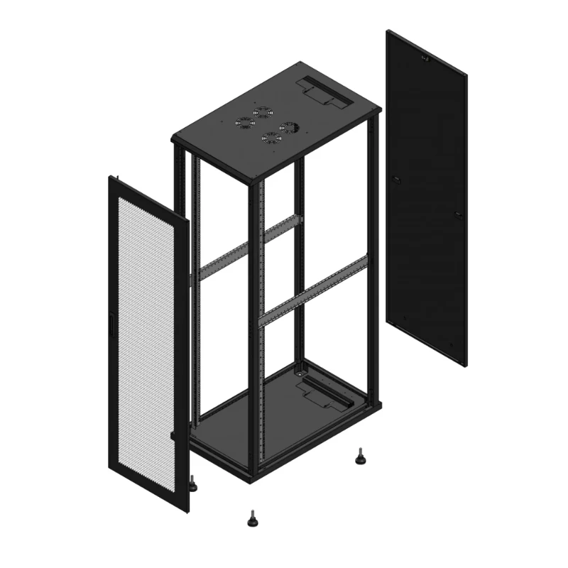 Gigamedia Vloer patchkast AV enkel PER PAR EX 19" 42HE 600x1000mm Zwart GGM 7042610PPSPAREX