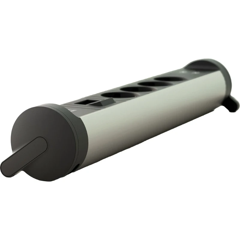 Bachmann Opbouw stopcontacten stekkerdoos 4x + usb a/c + schakelaar - 0,2m gst o.g. 4RA 16A IP20 snoer 0.2m 706.002