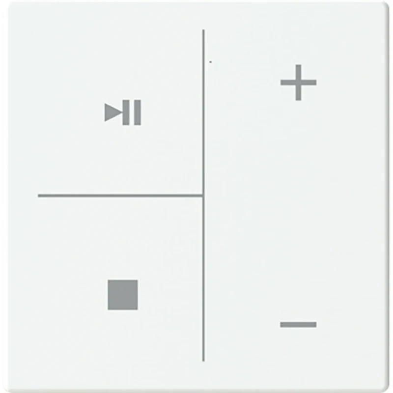 ABB Busch-Jaeger cpl v 4v knop muziek symbool F/S -matwit Platform 63