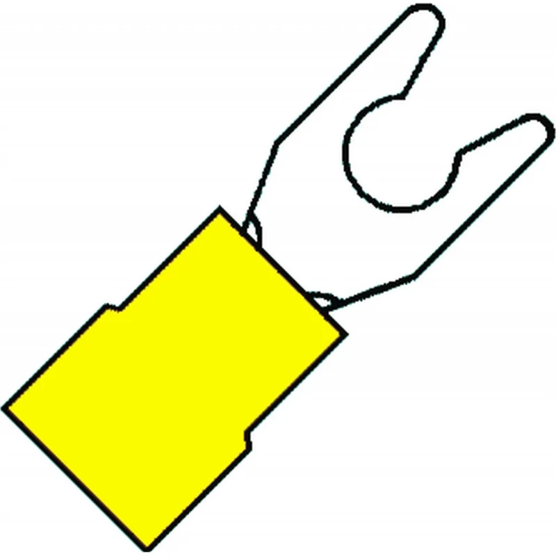 Klemko Geïsol. klemvorkkabelschoen M3,5 4,0-6,0 mm2 PVC