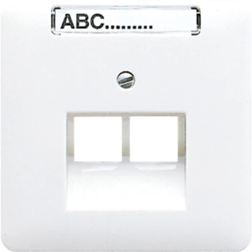 Jung CD range centraalplaat uae2x8upo cd500 UAE/IAE 2 connectoren Met label grijs CD569-2NAUALG