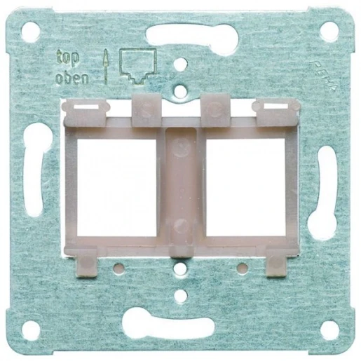 Peha Draagframe bruin Modular-Jack Basiselement 2 connectoren MetaalZonder label 00742511