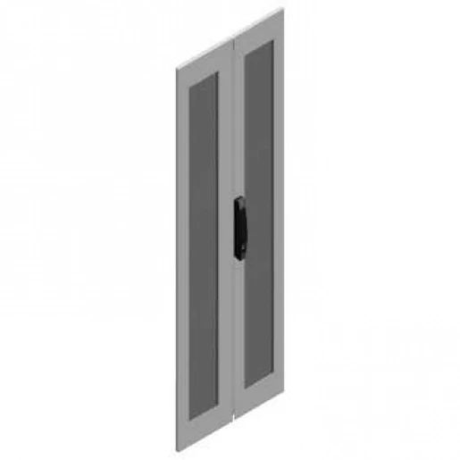 Sarel PanelSeT Deur kast/lessenaar Symmetrisch gedeelde dubbele vleugeldeur H2000mm B600mm D20mm Staal Grijs