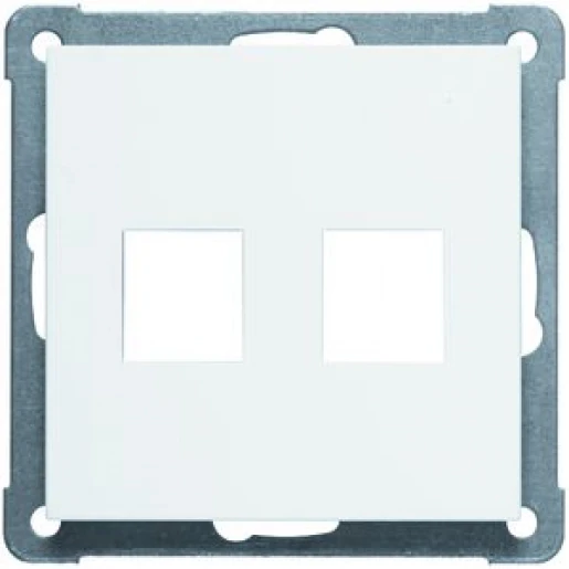 Peha Aura Centraalplaat Modular-Jack 2 connectoren Zonder label wit 00335831