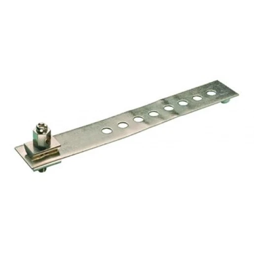 JMV Bandaardklem vernikkeld 170x25mm 8 gaten maximale buisdikte 36mm