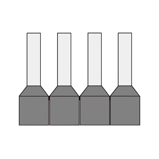 Klemko adereindhuls 0,75mm² 8mm Geïsoleerd Grijs