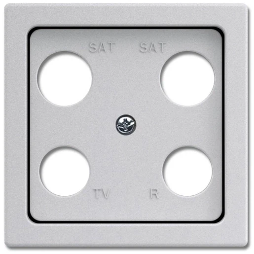 ABB Busch-Jaeger Future Centraalplaat satelliet Satelliet Bedieningselement 4 connectoren Zonder label aluminium 2CKA001724A4376