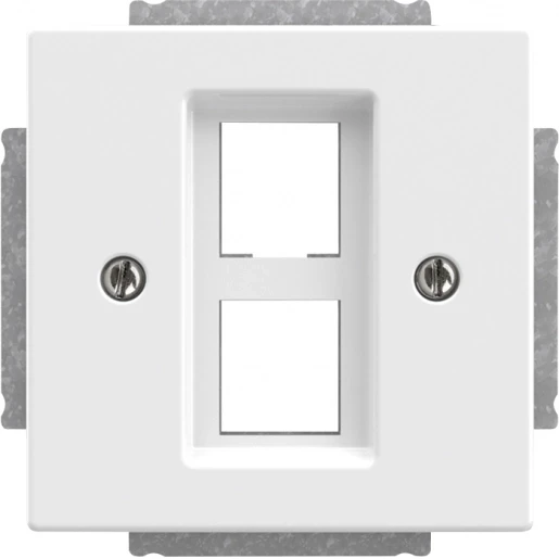 ABB Busch-Jaeger Future, Solo, Axcent, Carat onderdeel/ centraalplaat Basiselement met centrale afdekplaat 2 connectoren Zonder label wit 2CKA001753A0394
