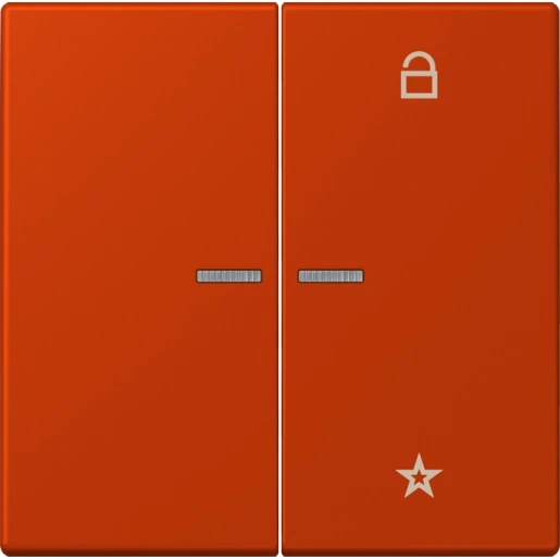 Jung LS range stuurafdekking universeel lc4320a 2-voudig Mat rood FMLC1701244