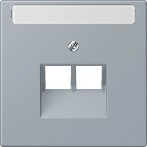 Jung LS range Afdekking centraalplaat 4320O UAE/IAE 2 connectoren Met label LC969-2NAUA257