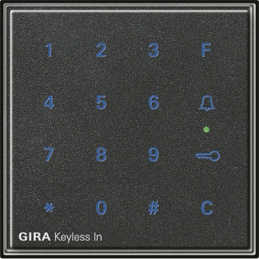 Gira TX_44 Sleutelloos in codeklavier antraciet 260567