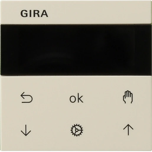 Gira System 55 s3000 jaloezie- en schakelklok display crème wit 2-voudig Glanzend wit RAL 1013 536601