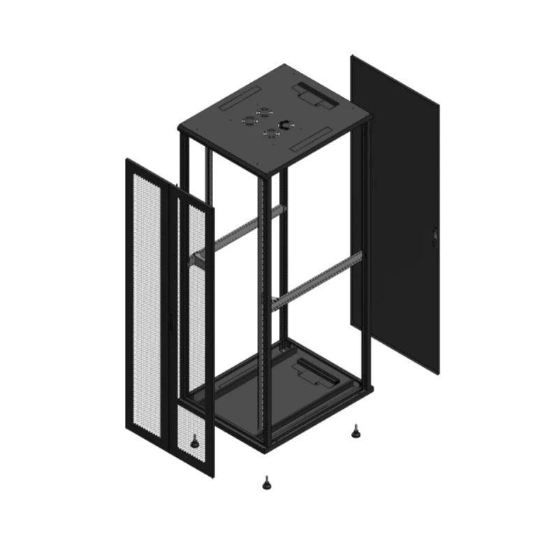 Gigamedia Vloer patchkast AV dubbel PER AR enkel TOL EX 19" 47HE 800x1000mm Zwart GGM 7047810PPDPTSEX