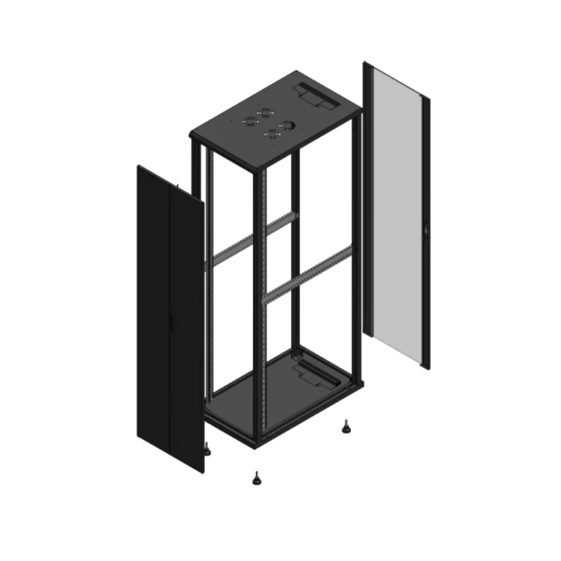Gigamedia Vloer patchkast AV dubbel TOL AR enkel VER EX 19" 47HE 600x1000mm Zwart GGM 7047610PTDPVSEX
