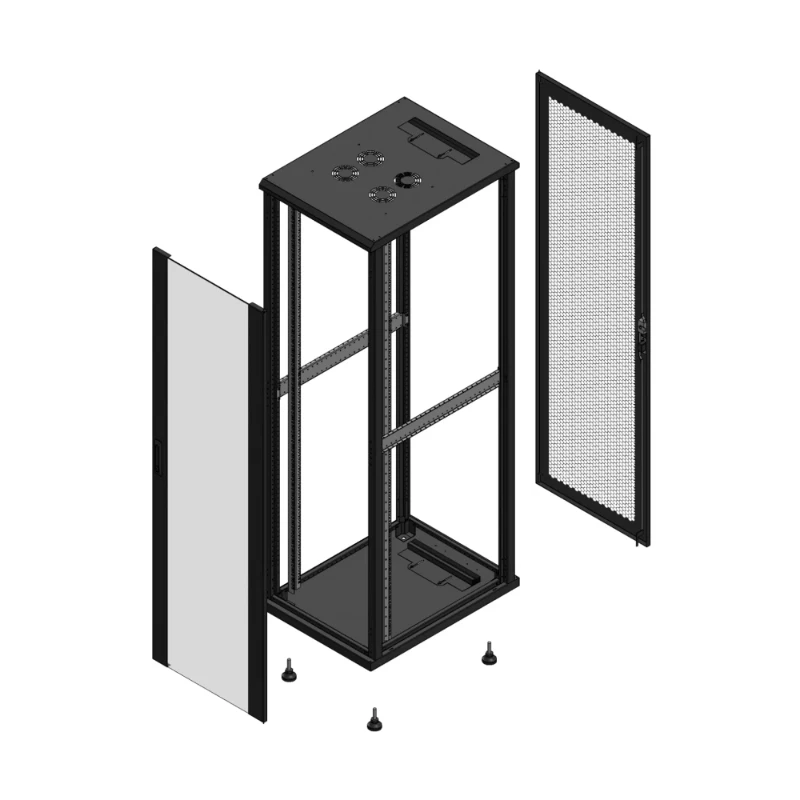 Gigamedia Vloer patchkast AV enkel VER AR enkel PER EX 19" 42HE 600x800mm Zwart GGM 704268PVSPPSEX