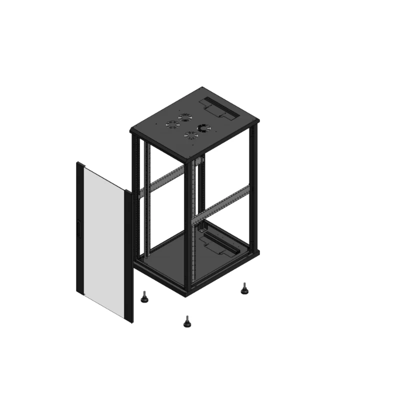Gigamedia Vloer patchkast AV enkel VER SP EX 19" 26HE 600x800mm Zwart GGM 702668PVSSPEX