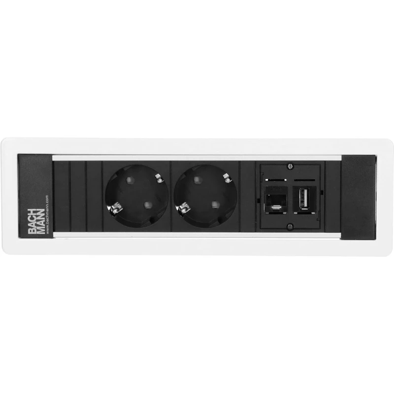 OCS Power Frame 2x 230V RA + 1x Cat6U b/b + 1x USB3.0 b/b 0,2m GST