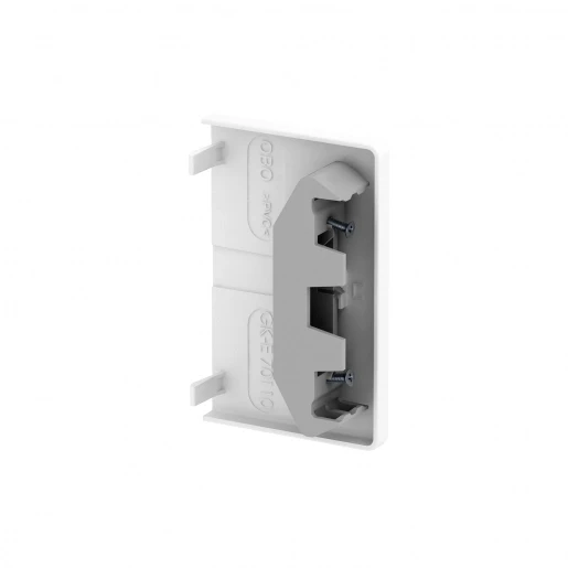 OBO GK eindstuk wandgoot 115x73mm PVC onbehandeld wit RAL 9010 6274370