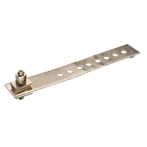 JMV Bandaardklem vernikkeld 220x25mm 12 gaten maximale buisdikte 50mm