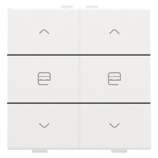 Niko Home Control Bediening motorsturing 6-voudig wit inbouw IP20 RAL 9016 154-51036