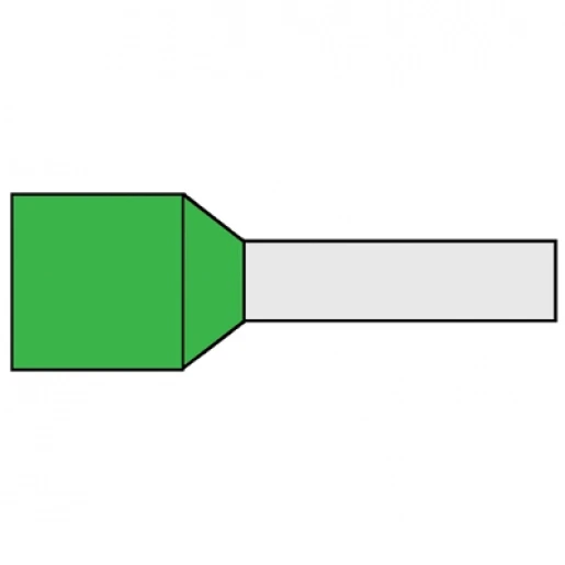 Klemko adereindhuls 16mm² 12mm Geïsoleerd Groen
