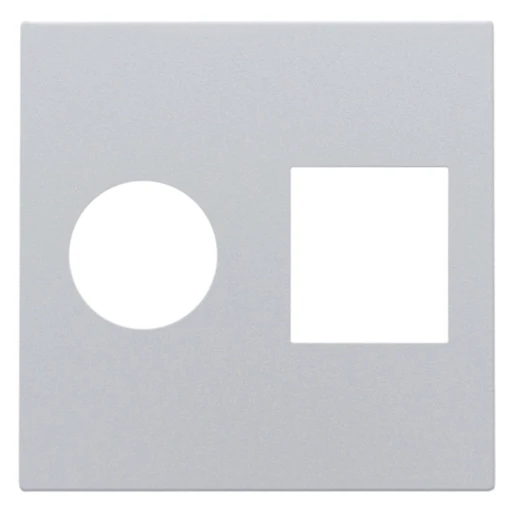 Niko Intense centraalplaat aansluiting tv / rj45 Modular-Jack Centraalplaat 2 connectoren Zonder label chroom 121-65702