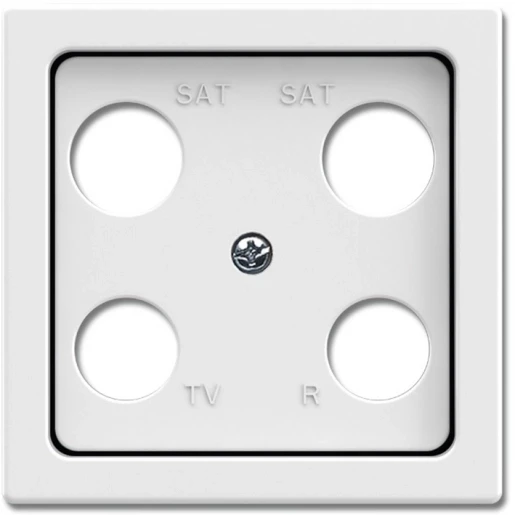 ABB Busch-Jaeger Future, Solo, Axcent, Carat Centraalplaat satelliet Satelliet Centraalplaat 4 connectoren Zonder label wit 2CKA001724A4377