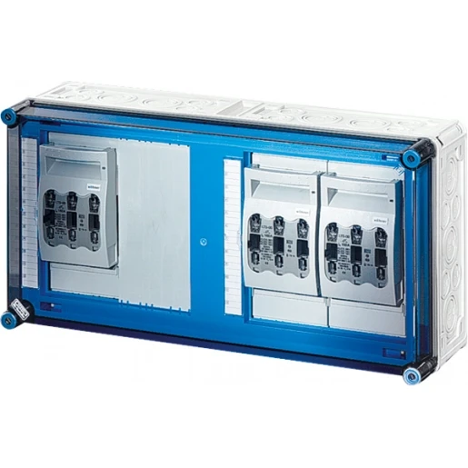 Hensel Mi Lastscheiderkast 3x160A NH00 3p op Rail 250A 5 polig BM4 600x300mm