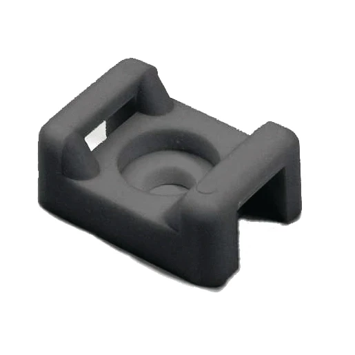 Hellermann Tyton Bevestigingszadel schroefbaar 14,7x9,4 zwart band 7,9 mm gat