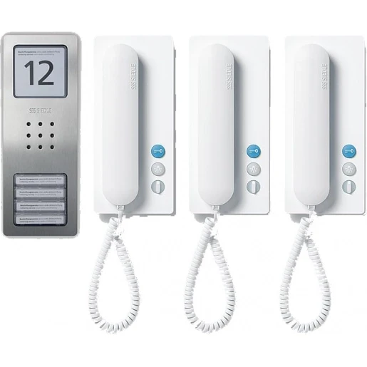 Siedle 1+N Audio set compact 3 binnenposten zilver 210008740-00