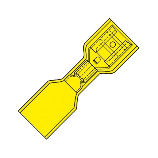 Klemko Waterdichte Föhnvlakstekerhuls 6,3x0,8 voor 4,0-6,0 mm²