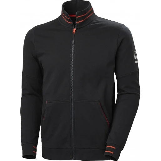 Bizline Sweatshirt Kensington met rits zwart maat l Unisex BIZ 732269