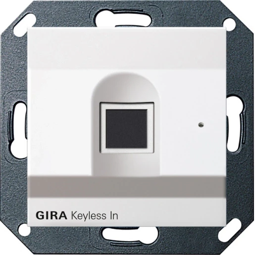 Gira System 55 Sleutelloos in Fingerprint-leeseenheid Glanzend wit 261703