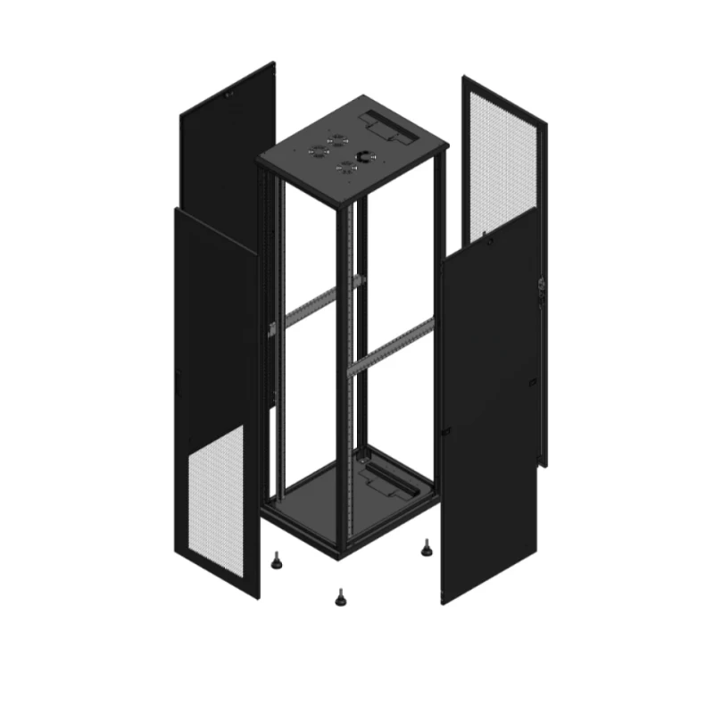 Gigamedia Vloer patchkast AV enkel PER AR enkel PER 19" 47HE 600x800mm Zwart GGM 704768PPSPPS