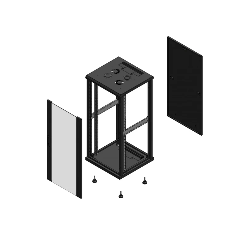 Gigamedia Vloer patchkast AV enkel VER PAR EX 19" 26HE 600x600mm Zwart GGM 702666PVSPAREX