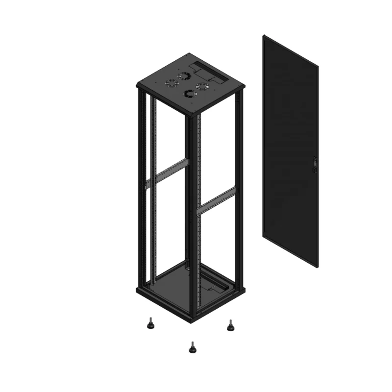 Gigamedia Vloer patchkast SP AR enkel TOL EX 19" 42HE 600x600mm Zwart GGM 704266SPPTSEX
