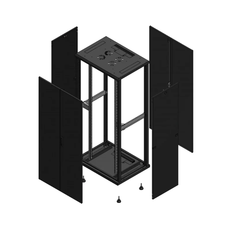Gigamedia Vloer patchkast AV dubbel TOL AR dubbel TOL 19" 36HE 800x600mm Zwart GGM 703686PTDPTD