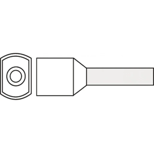 Klemko adereindhuls 0,5mm² 8mm Geïsoleerd Wit