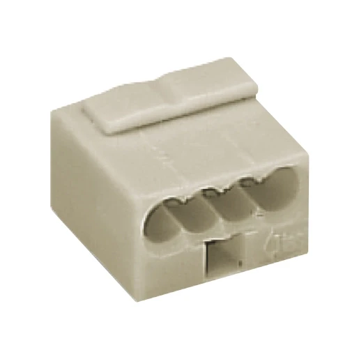 Wago Micro lasklem 4x0,6-0,8mm2 l.grijs